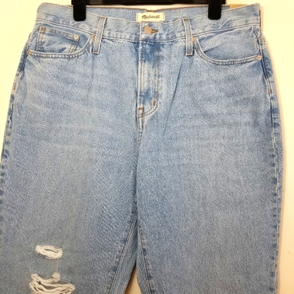 MADEWELL The Perfect Vintage Jean in Grandbay Wash: Ripped Edition - Picture 7 of 14